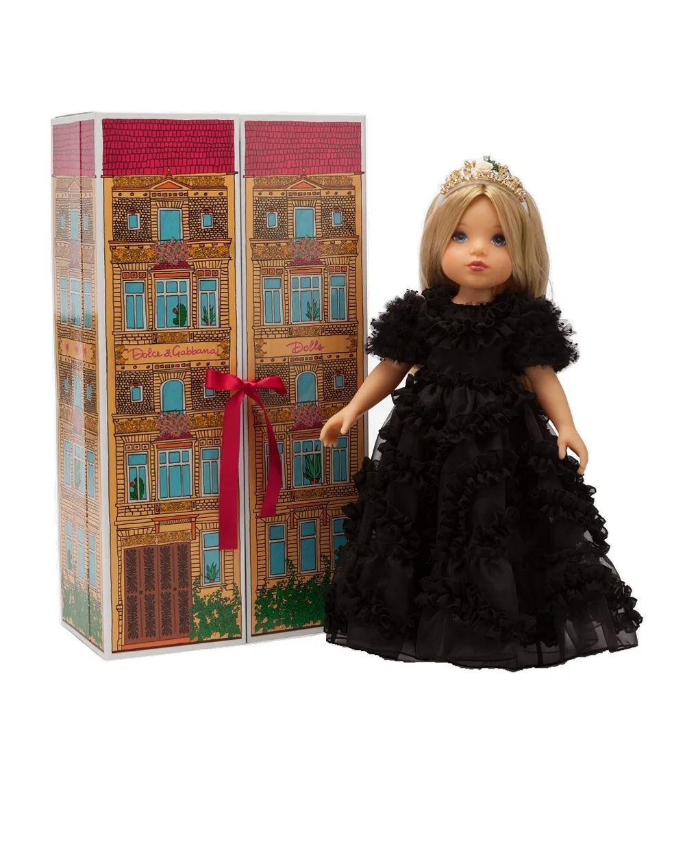 Кукла с платьем из органзы Dolce&Gabbana LCJA20-G7VAY, черный цвет • Купить в интернет-магазине Kameron
