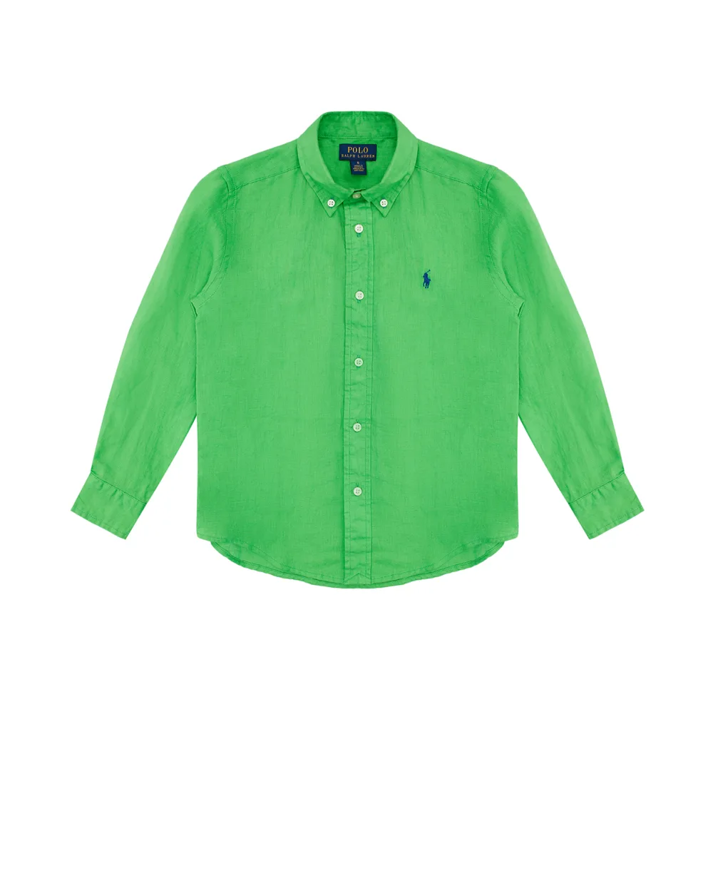 Детская льняная рубашка Polo Ralph Lauren Kids 322865270009, зеленый цвет • Купить в интернет-магазине Kameron