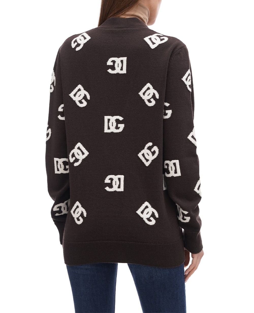 Кардиган Dolce&Gabbana FXM24T-JCVO8, темно-коричневый цвет • Купить в интернет-магазине Kameron