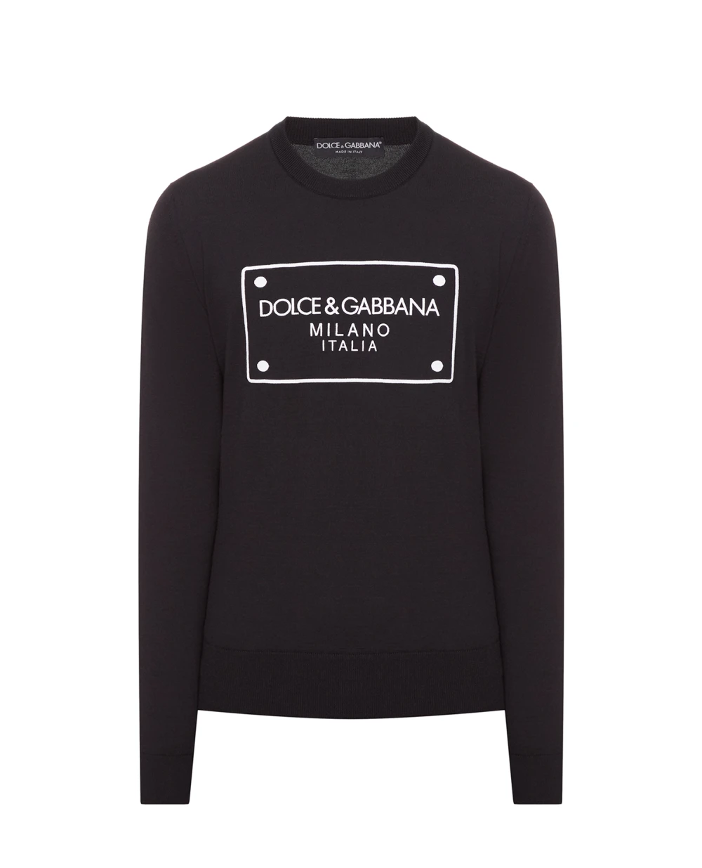 Шерстяной джемпер Dolce&Gabbana GXJ79Z-JBVQ4, черный цвет • Купить в интернет-магазине Kameron