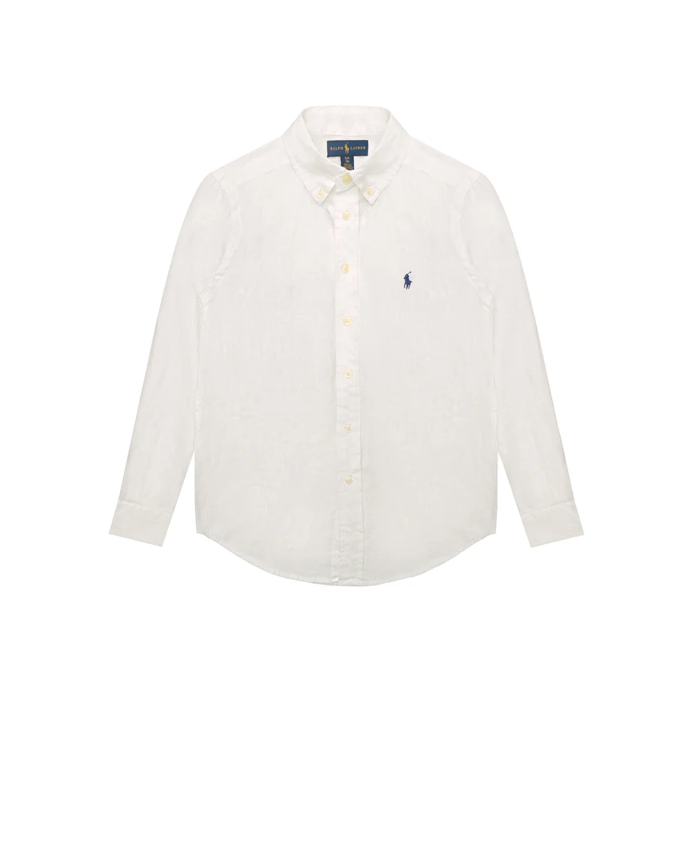 Детская льняная рубашка Polo Ralph Lauren Kids 322865270005, белый цвет • Купить в интернет-магазине Kameron