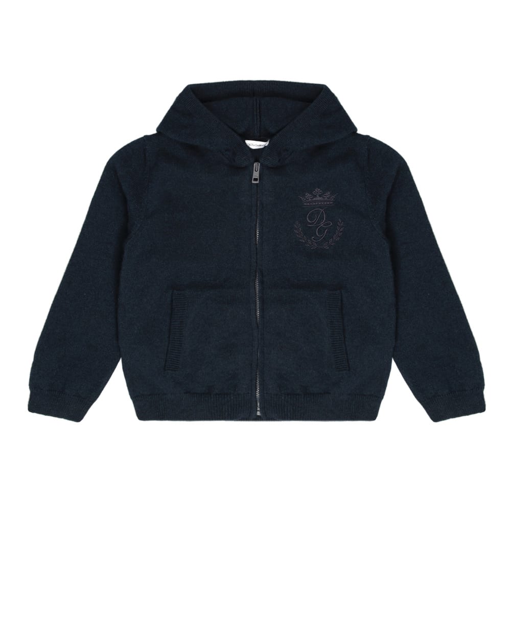 Кашемірове худи Dolce&Gabbana Kids L4KW21-JAW00-B, синій колір • Купити в інтернет-магазині Kameron