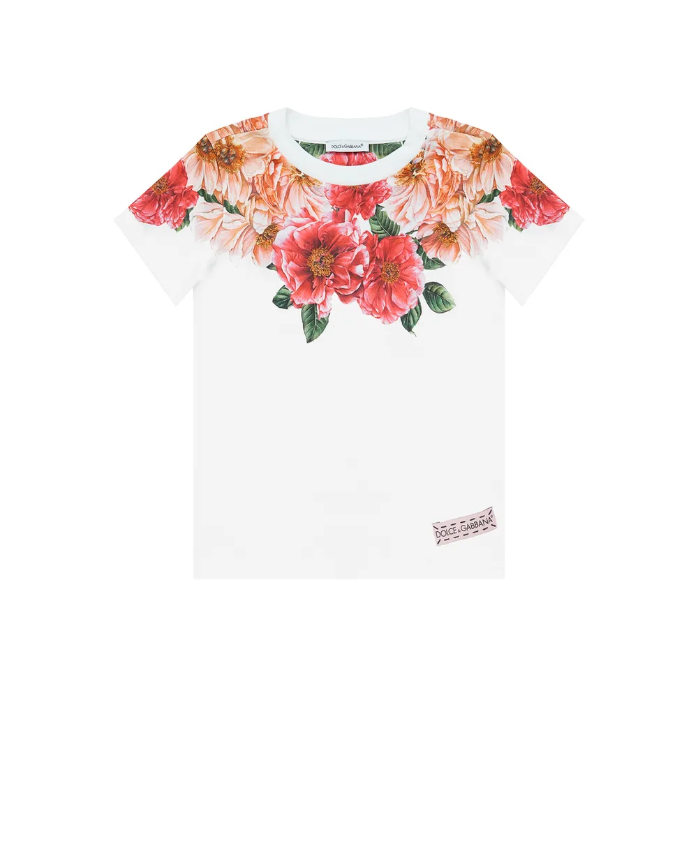 Дитяча футболка Dolce&Gabbana Kids L2JTAZ-G7WTM, білий колір • Купити в інтернет-магазині Kameron