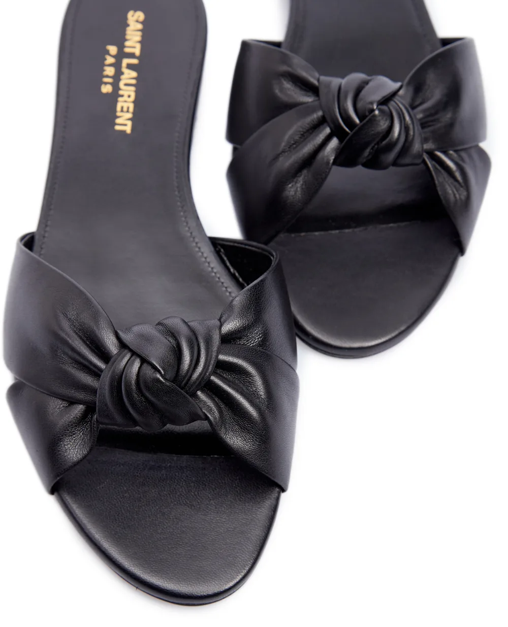 Кожаные мюли Bianca Saint Laurent 633961-1N800, черный цвет • Купить в интернет-магазине Kameron