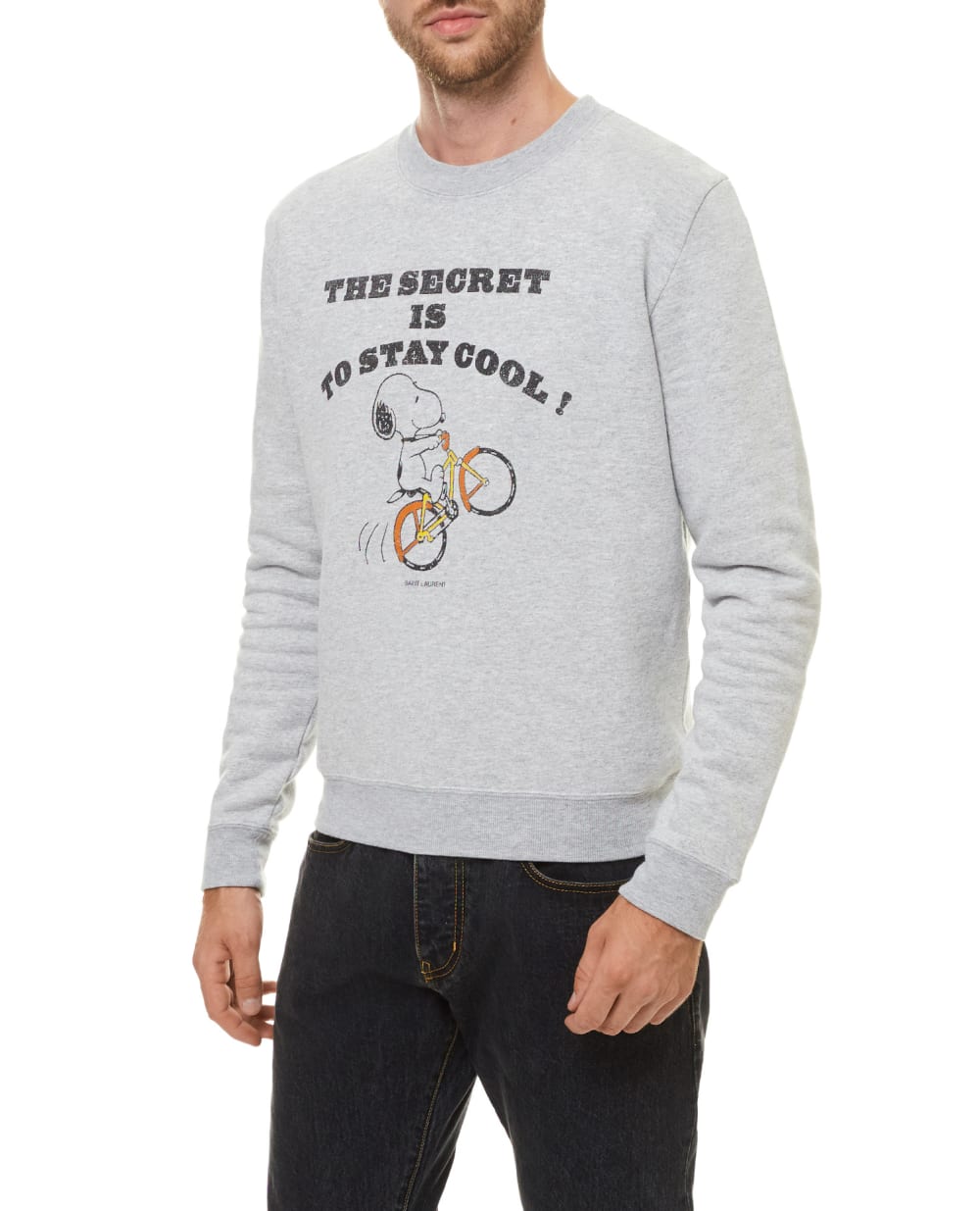 Свитшот Saint Laurent 664350-Y36HT, серый цвет • Купить в интернет-магазине Kameron