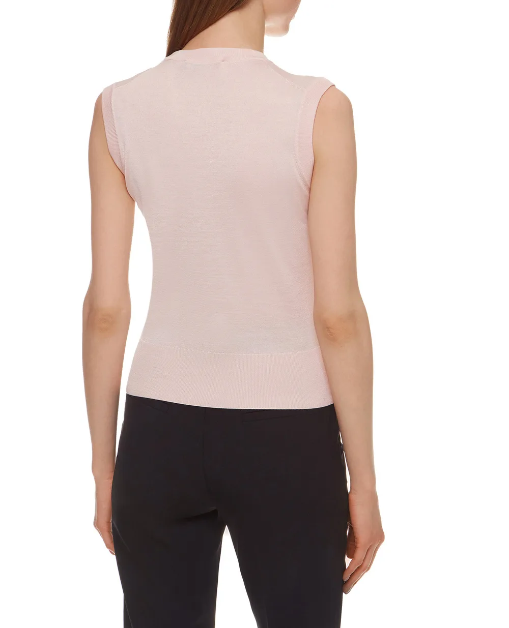 Шелковый топ Dolce&Gabbana FX843T-JASMX, розовый цвет • Купить в интернет-магазине Kameron