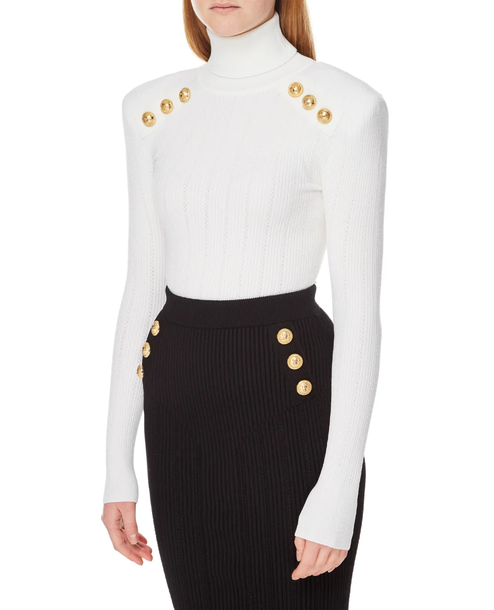 Гольф Balmain YF1KH000KB00, белый цвет • Купить в интернет-магазине Kameron