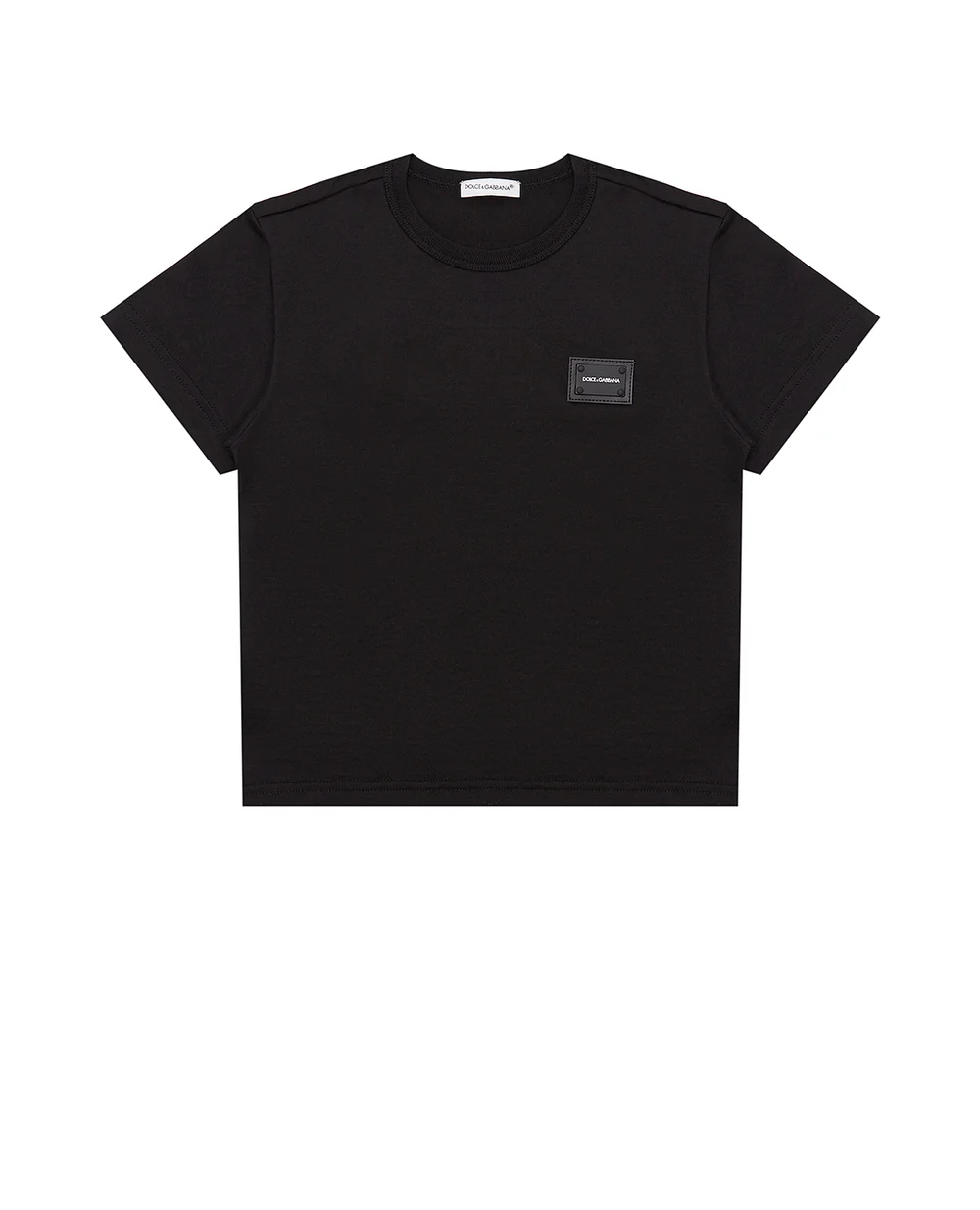 Детская футболка Dolce&Gabbana Kids L4JT7T-G7OLK-S, черный цвет • Купить в интернет-магазине Kameron
