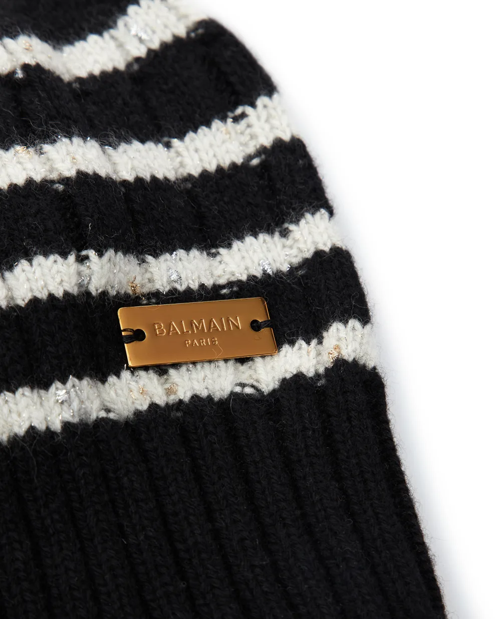 Кашемировая шапка Balmain BF1XC030KE84, черный цвет • Купить в интернет-магазине Kameron
