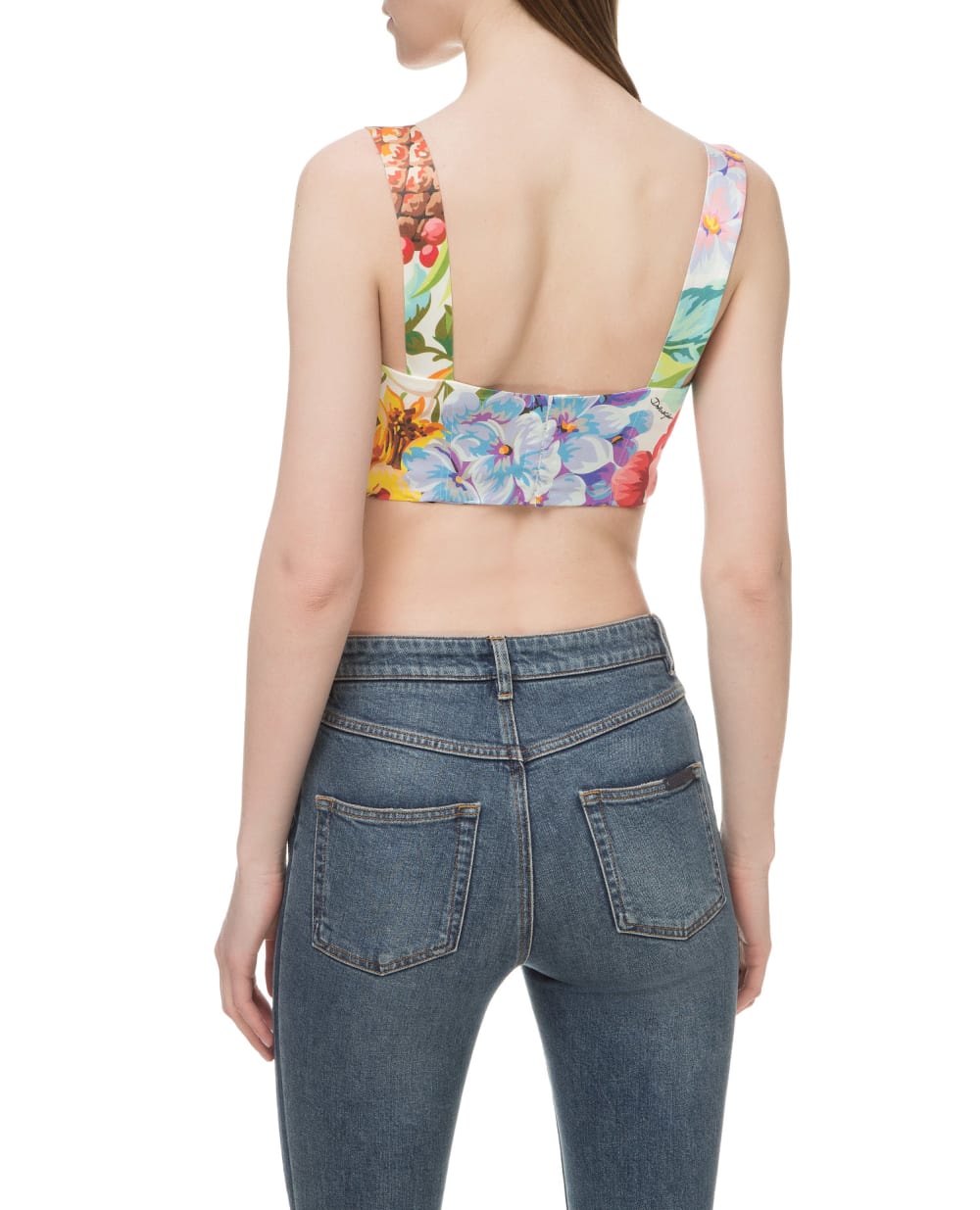 Шелковый топ Dolce&Gabbana O1A80T-FSAYK, белый цвет • Купить в интернет-магазине Kameron