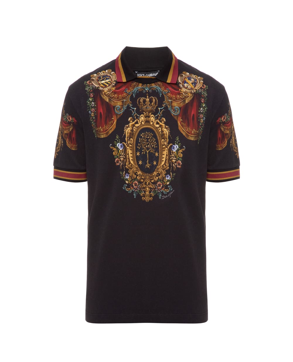 Поло Dolce&Gabbana G8KL6T-HH76N, черный цвет • Купить в интернет-магазине Kameron