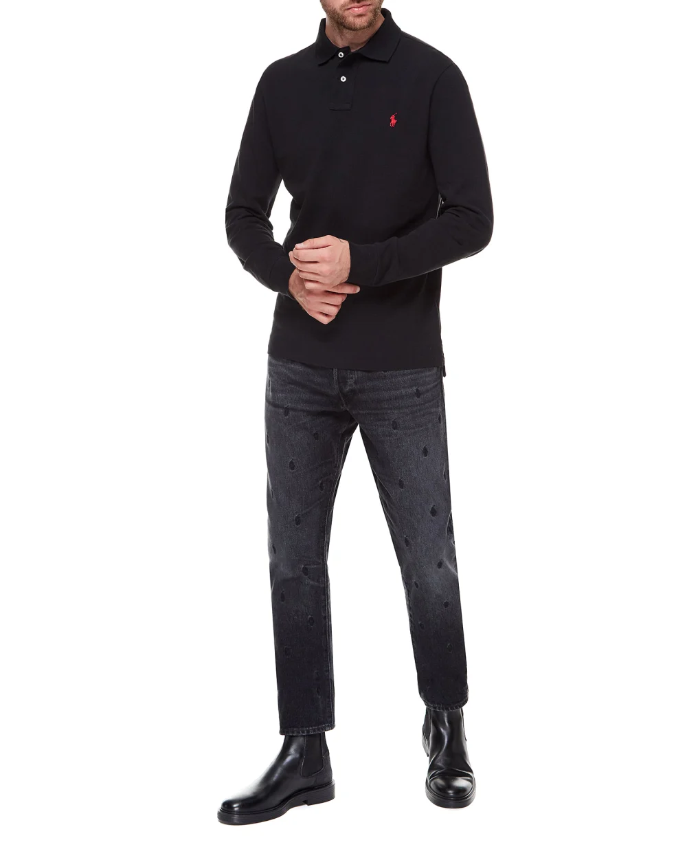 Поло Polo Ralph Lauren 710680790045, черный цвет • Купить в интернет-магазине Kameron