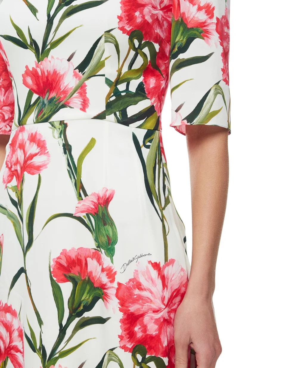 Шовкова сукня Dolce&Gabbana F6ADST-FSA4O, рожевий колір • Купити в інтернет-магазині Kameron