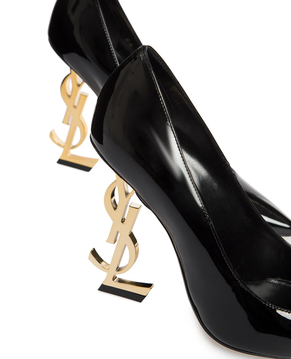 Кожаные лодочки Opyum Saint Laurent 472011-0NPKK-, черный цвет • Купить в интернет-магазине Kameron