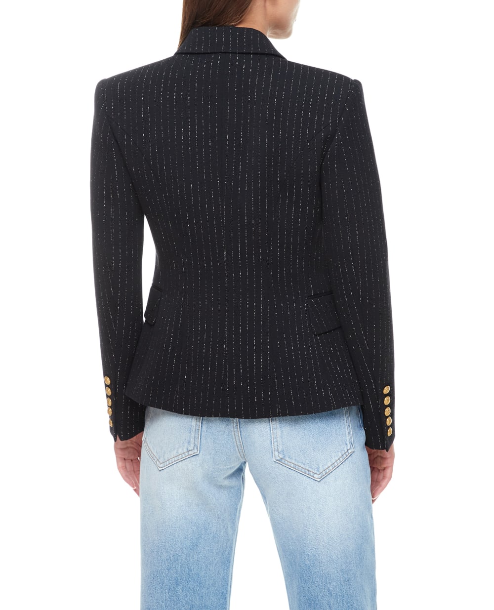 Шерстяной жакет Balmain BF1SG008WB89, черный цвет • Купить в интернет-магазине Kameron
