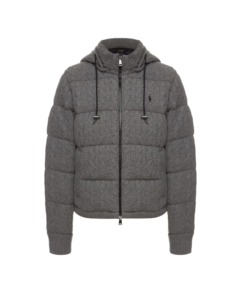 Шерстяной пуховик Polo Ralph Lauren 211812531001, серый цвет • Купить в интернет-магазине Kameron