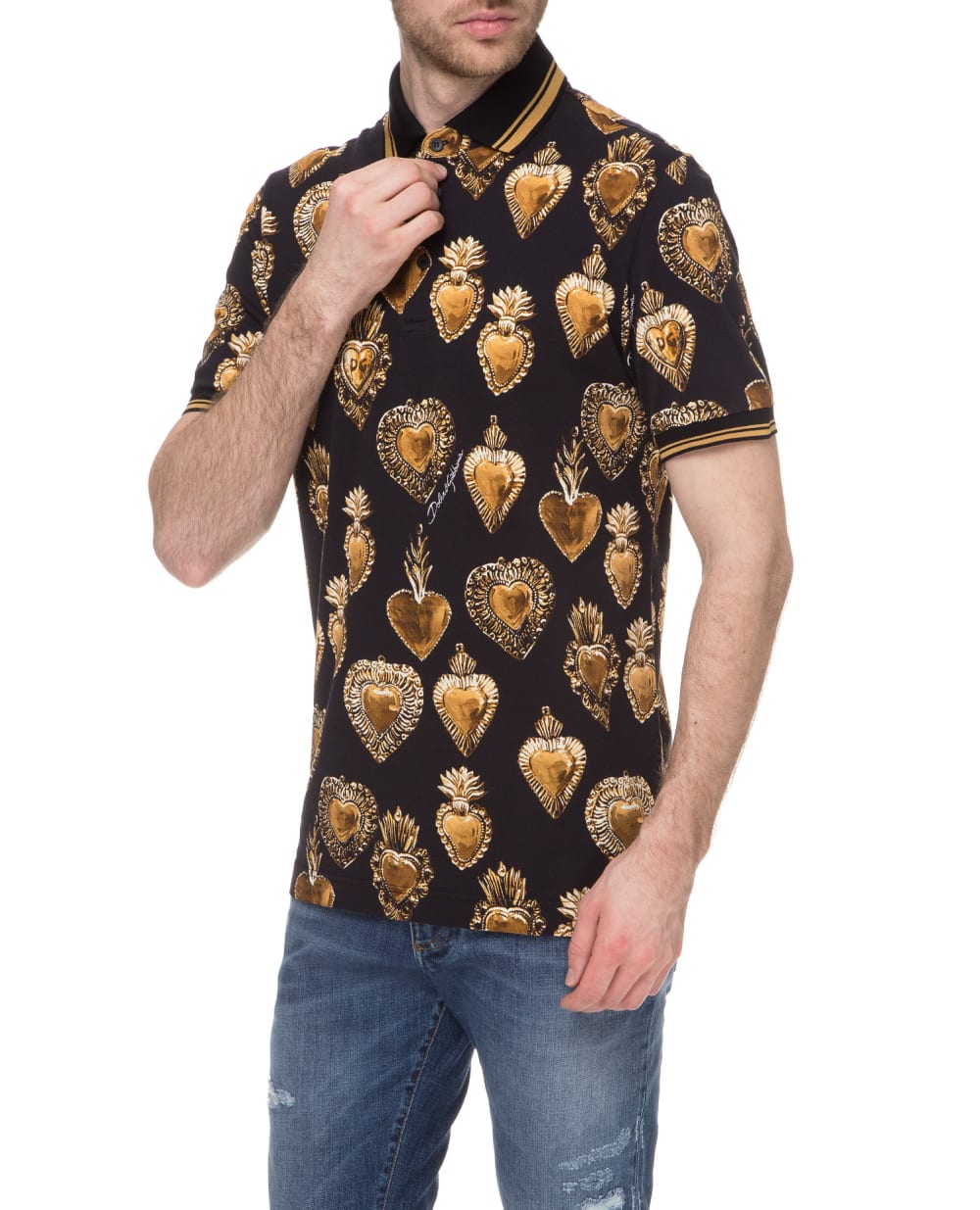 Поло Dolce&Gabbana G8KF5T-FS77K, черный цвет • Купить в интернет-магазине Kameron