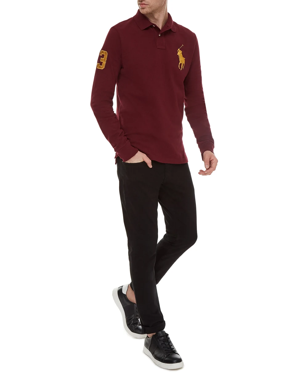 Поло Polo Ralph Lauren 710766856005, бордовый цвет • Купить в интернет-магазине Kameron