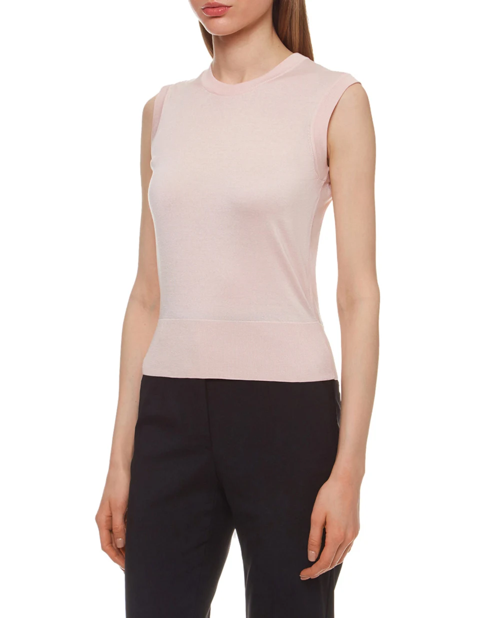 Шелковый топ Dolce&Gabbana FX843T-JASMX, розовый цвет • Купить в интернет-магазине Kameron