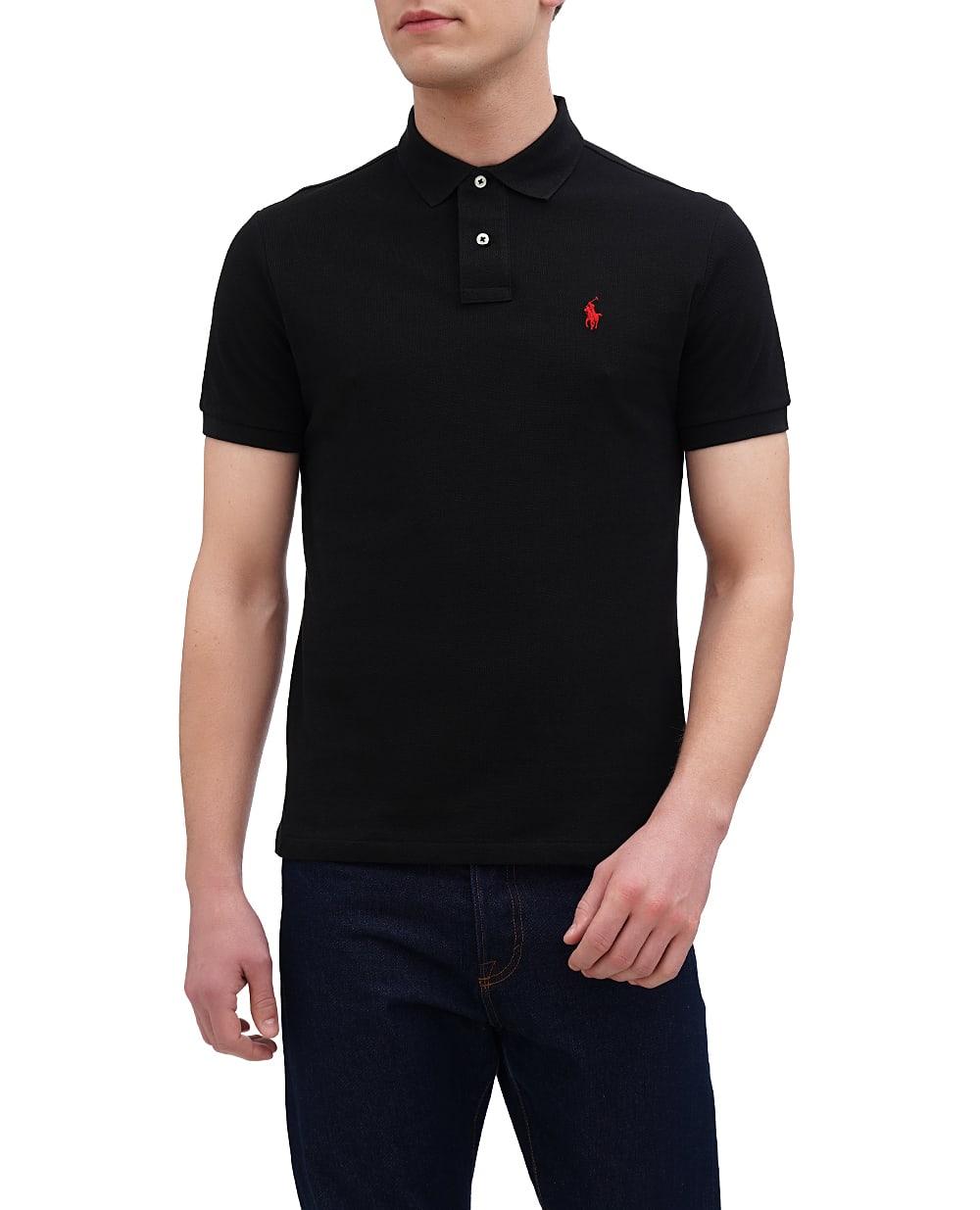 Поло Mesh Polo Ralph Lauren 710782592001, черный цвет • Купить в интернет-магазине Kameron