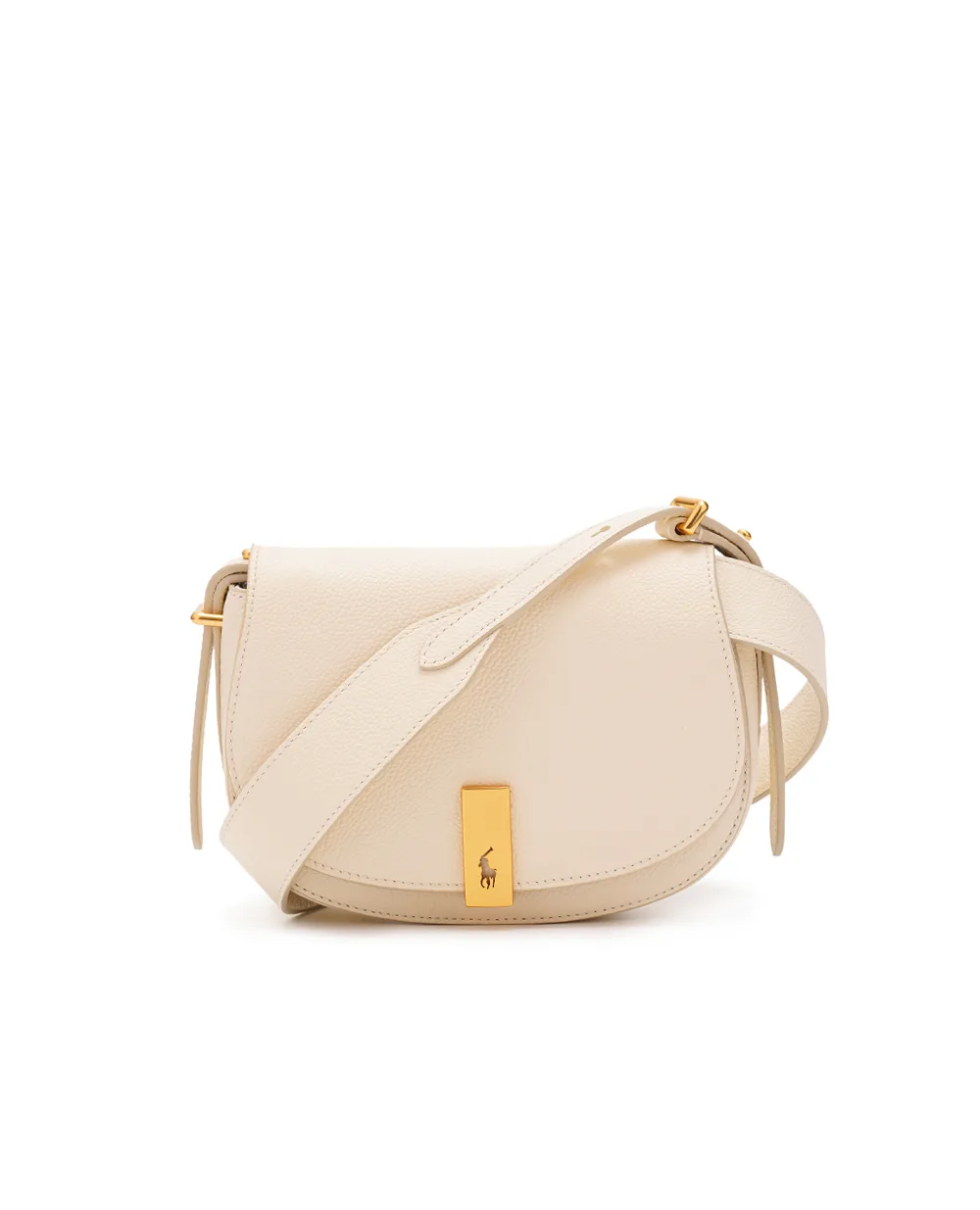 Шкіряна сумка Polo ID Saddle Crossbody Small Polo Ralph Lauren 428932626002, білий колір • Купити в інтернет-магазині Kameron