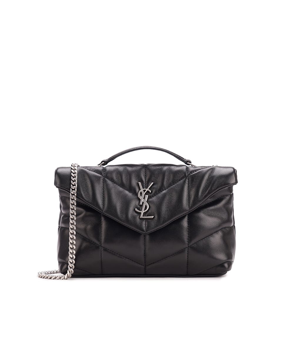 Кожаная сумка Loulou Puffer Toy Saint Laurent 759337-1EL00, черный цвет • Купить в интернет-магазине Kameron
