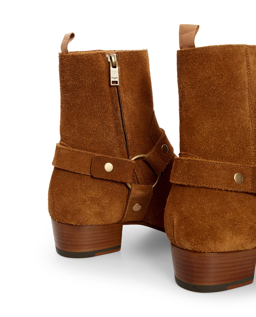 Замшевые ботинки Saint Laurent 443190-BPN00, коричневый цвет • Купить в интернет-магазине Kameron