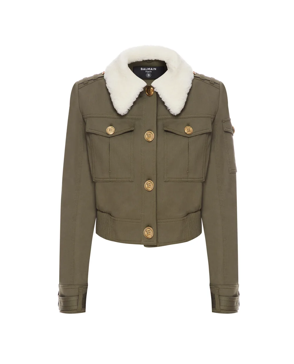 Куртка Balmain VF18128D086, оливковый цвет • Купить в интернет-магазине Kameron