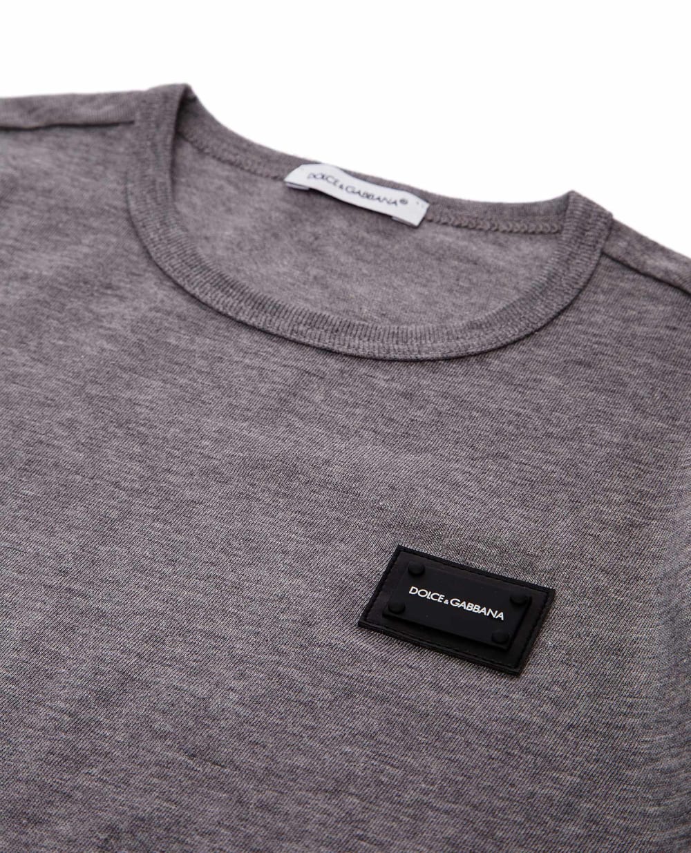 Футболка Dolce&Gabbana Kids L4JT7T-G7OLK-S, серый цвет • Купить в интернет-магазине Kameron