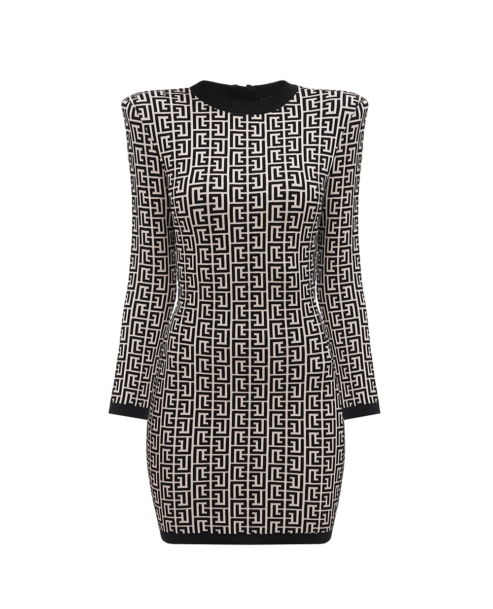 Вовняна сукня Balmain BF1R8072KB02, чорний колір • Купити в інтернет-магазині Kameron