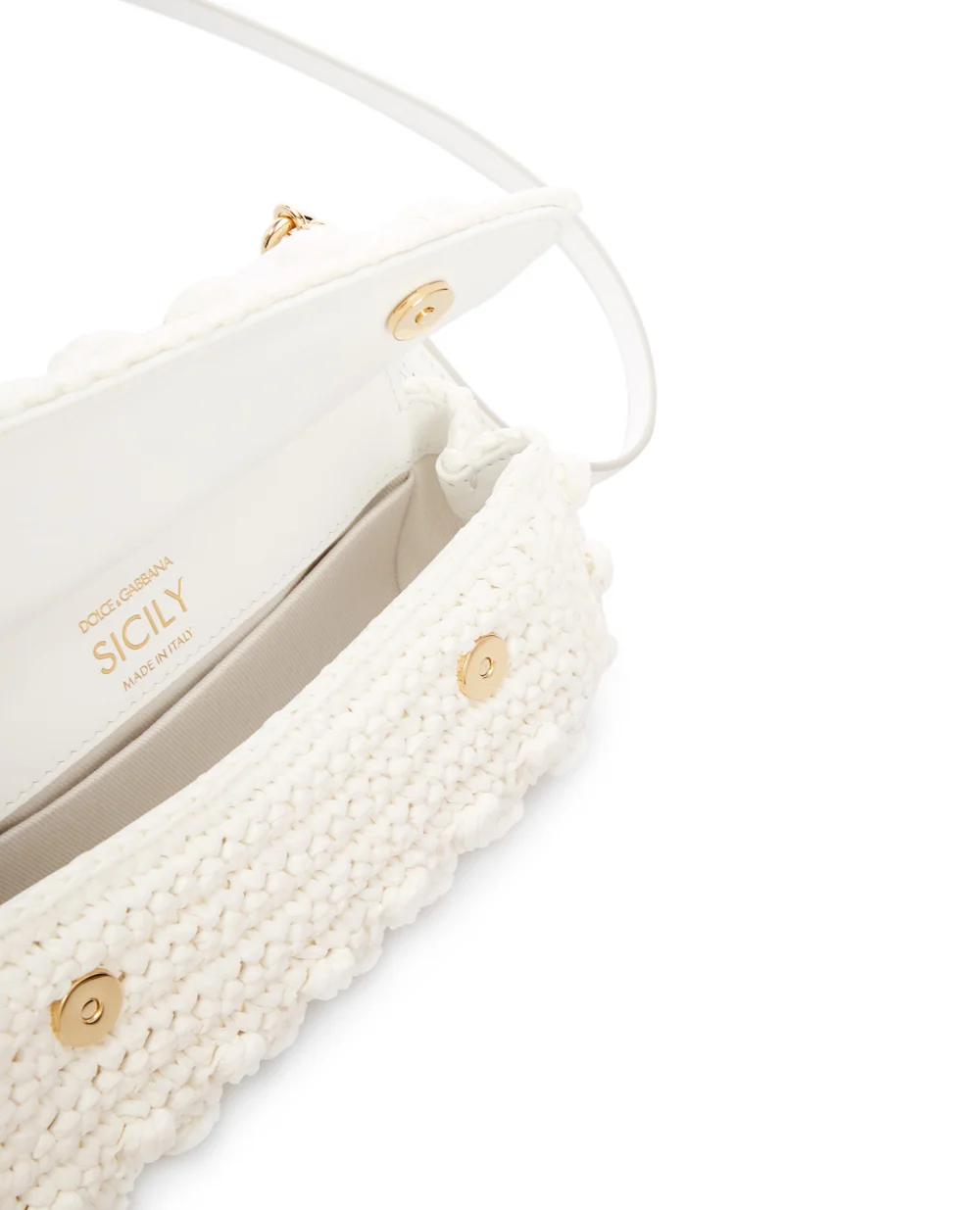Сумка Sicily Dolce&Gabbana BB7116-AY208, белый цвет • Купить в интернет-магазине Kameron