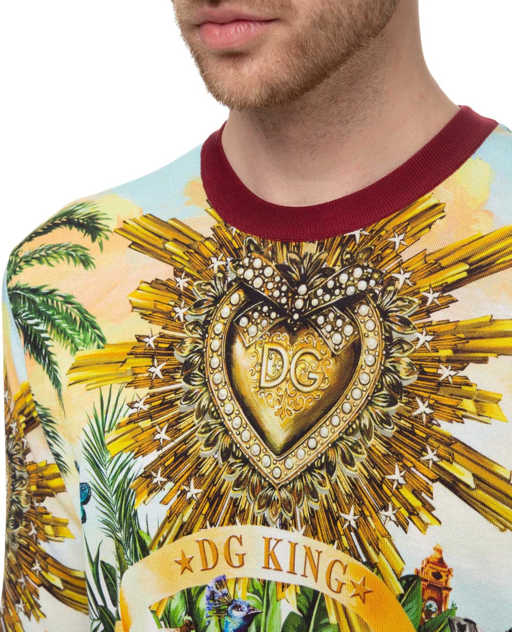 Шелковый джемпер Dolce&Gabbana GX550T-JAHFH, желтый цвет • Купить в интернет-магазине Kameron
