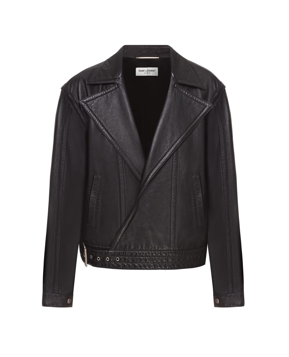 Кожаная куртка Saint Laurent 644265-YC2OC, черный цвет • Купить в интернет-магазине Kameron