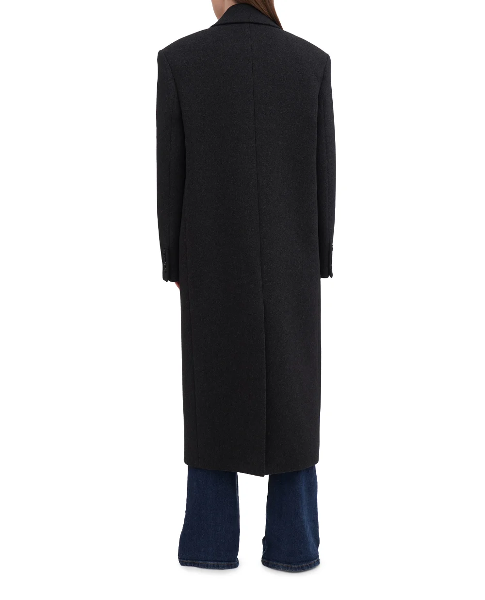Пальто Saint Laurent 753769-Y060R, темно-серый цвет • Купить в интернет-магазине Kameron