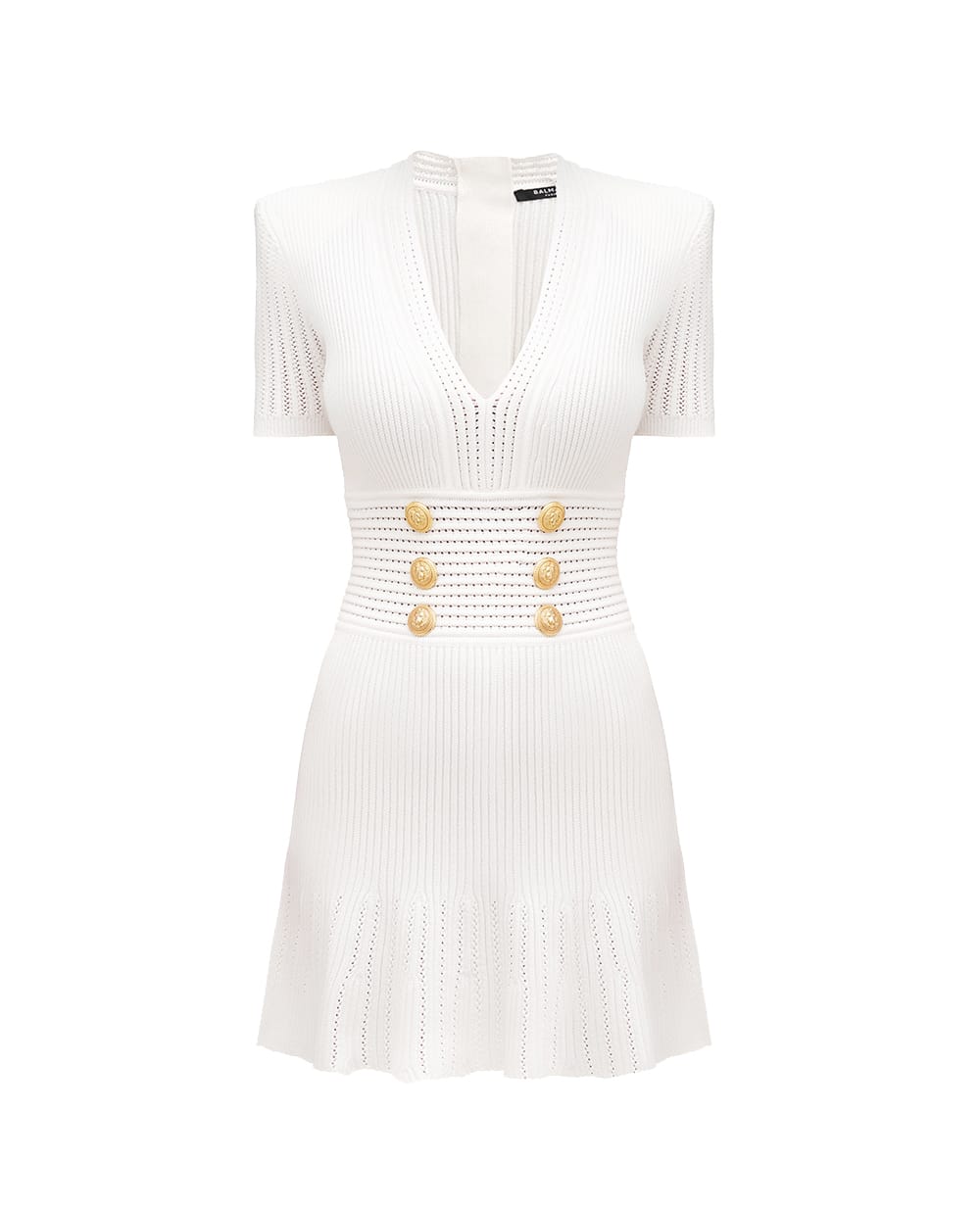 Сукня Balmain DF1R7320KF24, білий колір • Купити в інтернет-магазині Kameron