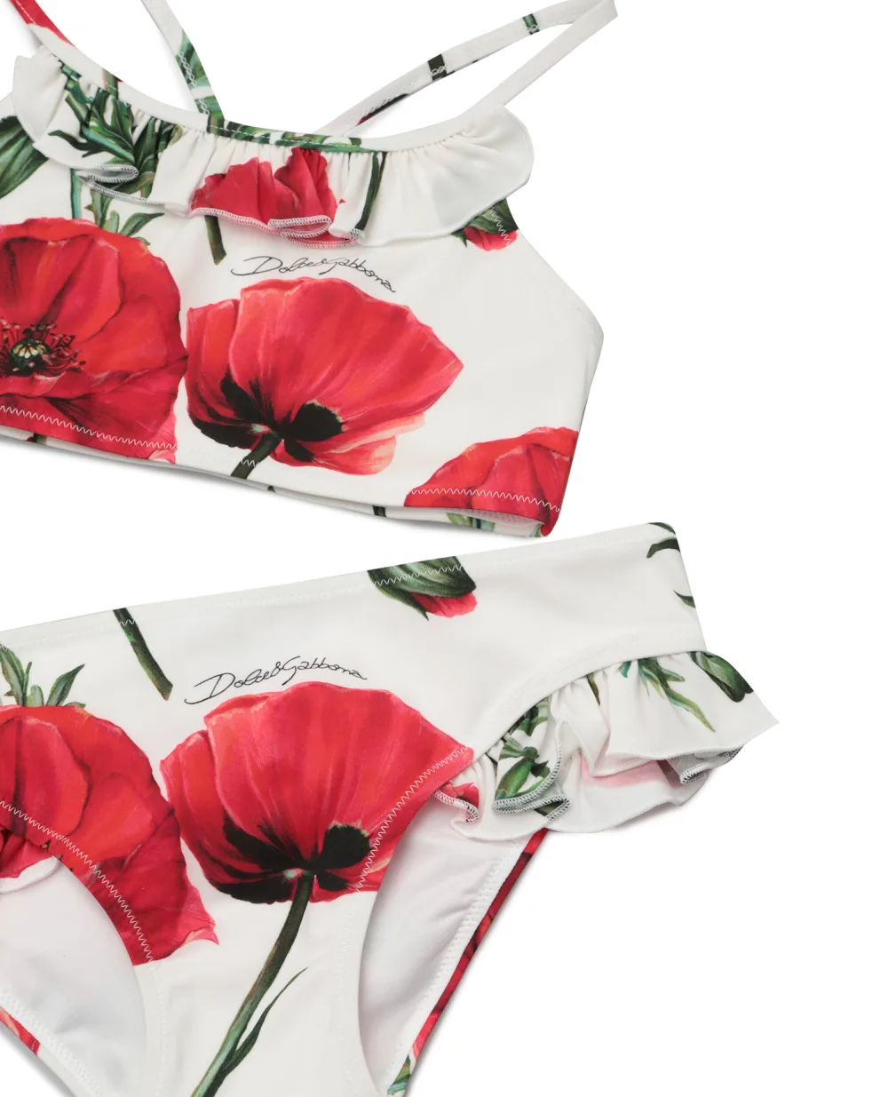 Детский купальник Dolce&Gabbana Kids L5J833-FSG5U-S, белый цвет • Купить в интернет-магазине Kameron