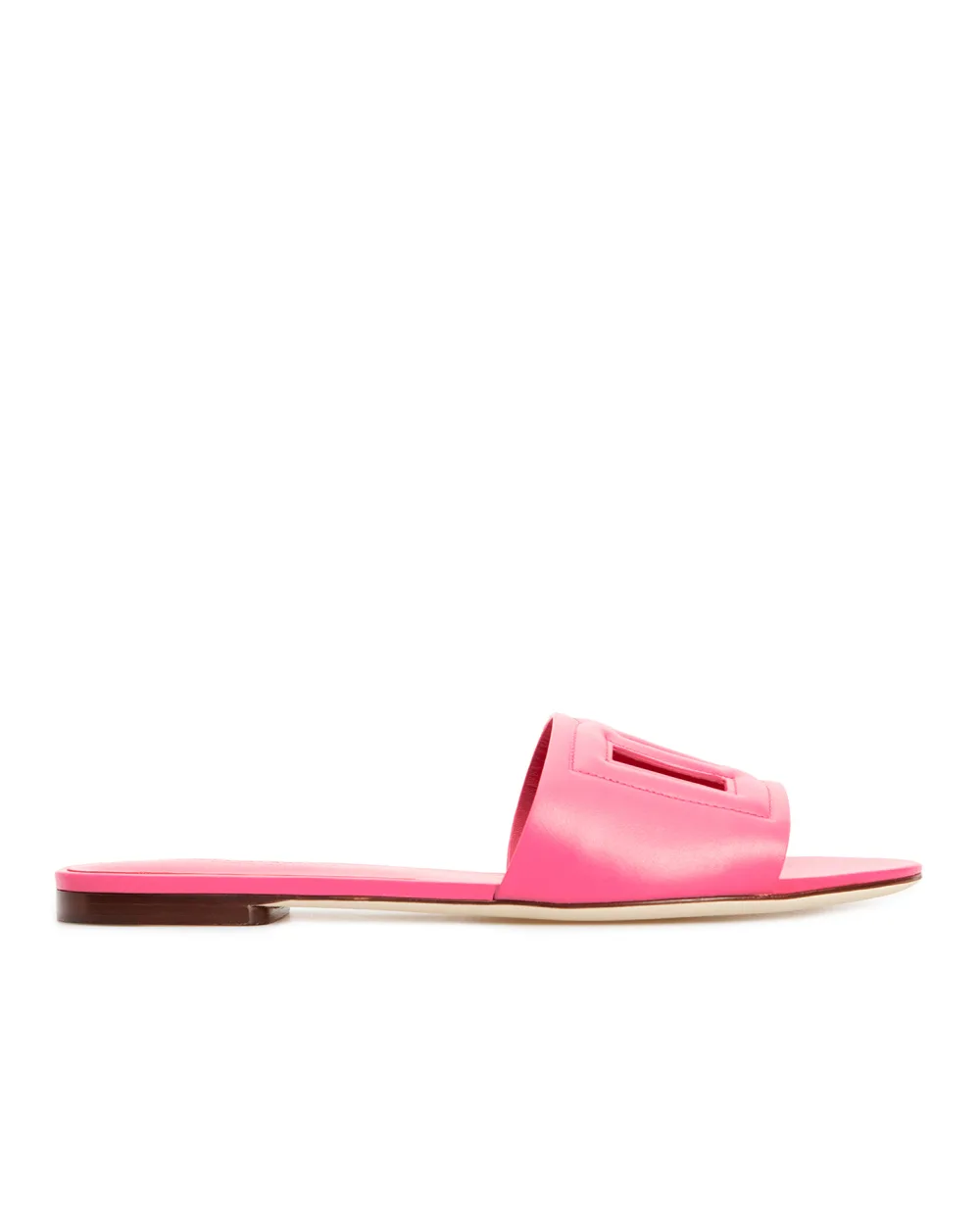 Кожаные мюли Dolce&Gabbana CQ0436-AY329, малиновый цвет • Купить в интернет-магазине Kameron