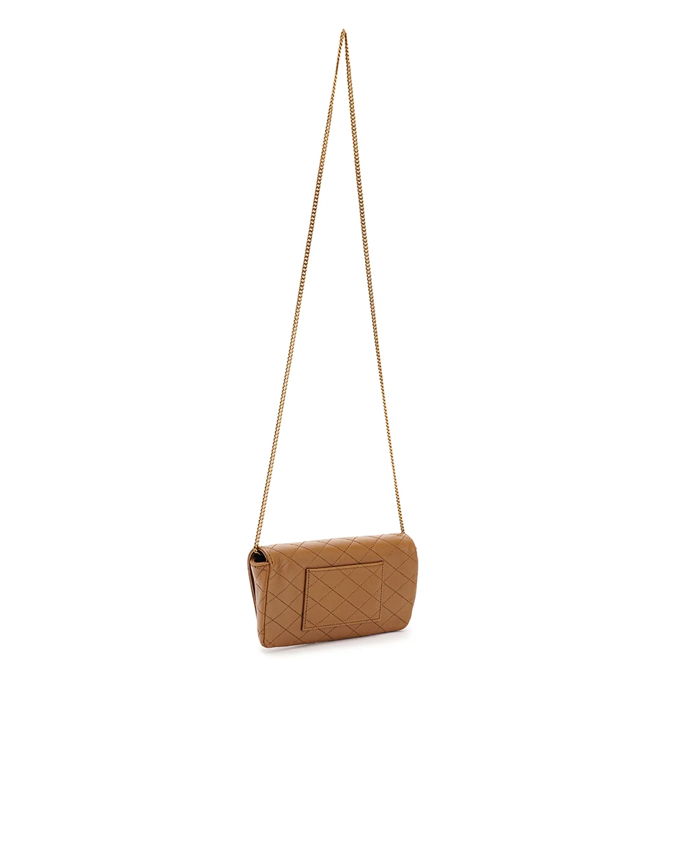 Шкіряна сумка Gaby Chain Phone Holder Saint Laurent 754051-1EL07, коричневий колір • Купити в інтернет-магазині Kameron
