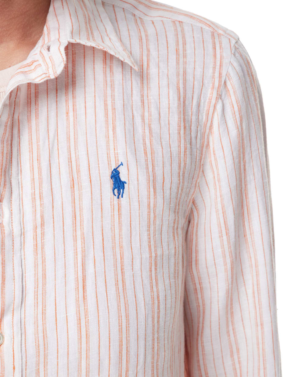 Льняная рубашка Polo Ralph Lauren 211910644002, оранжевый цвет • Купить в интернет-магазине Kameron