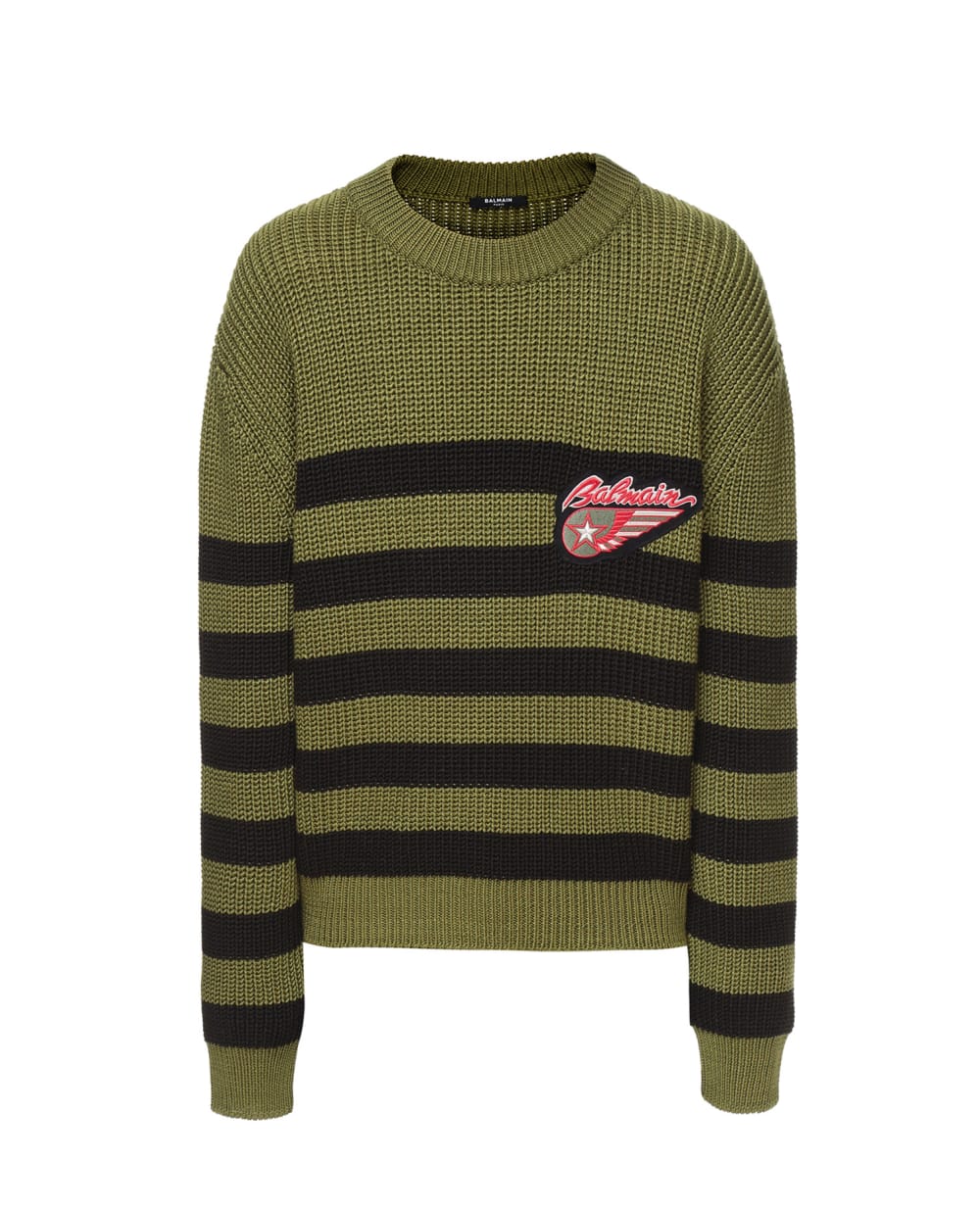 Свитер Balmain WH0KD000KA06, зеленый цвет • Купить в интернет-магазине Kameron