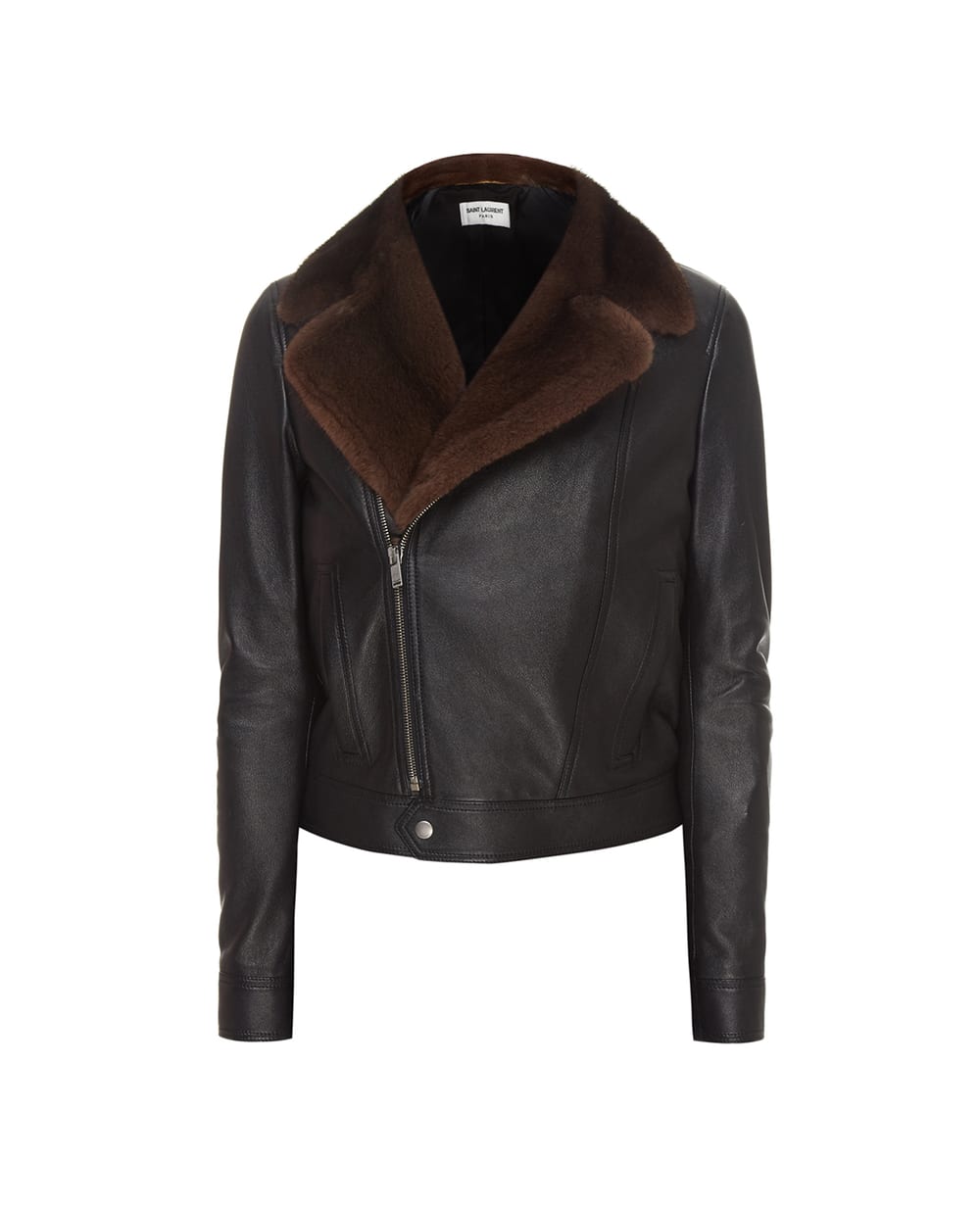 Кожаная косуха Saint Laurent 528452-YCCS2-, черный цвет • Купить в интернет-магазине Kameron