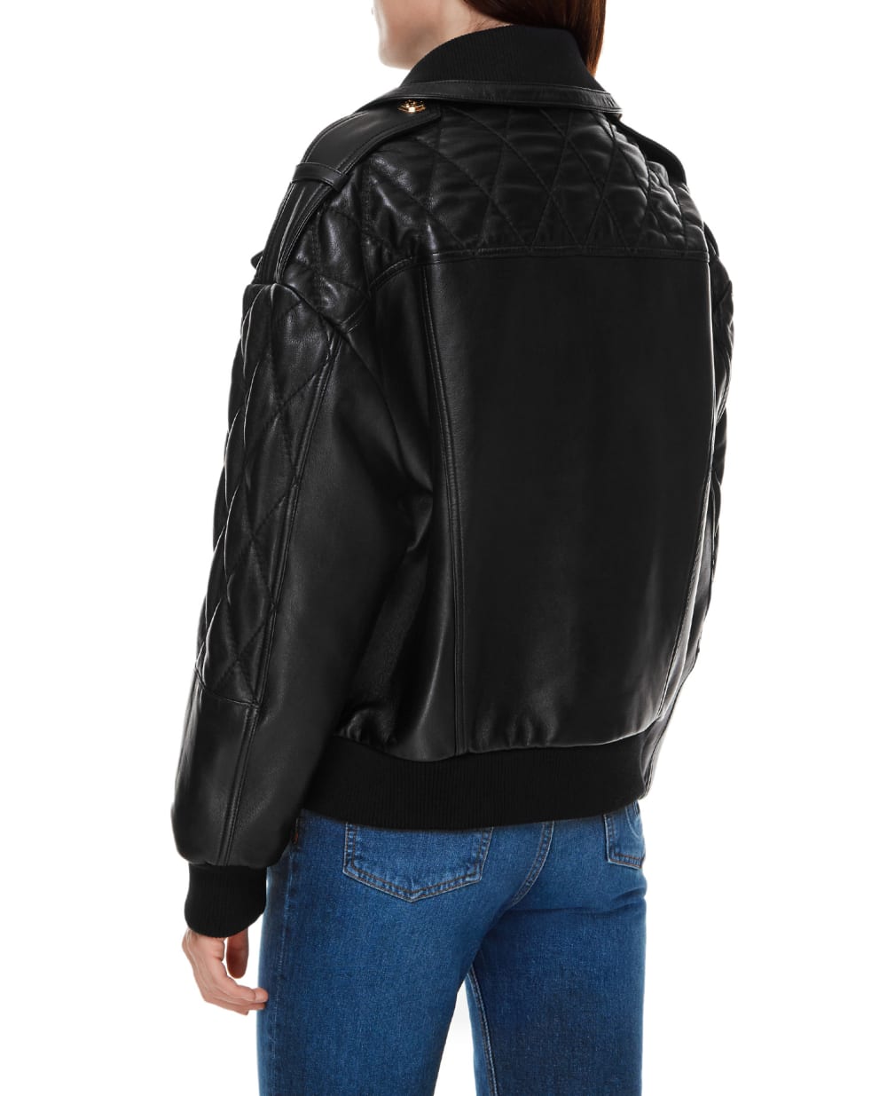 Кожаная косуха Balmain WF1TD020L158, черный цвет • Купить в интернет-магазине Kameron