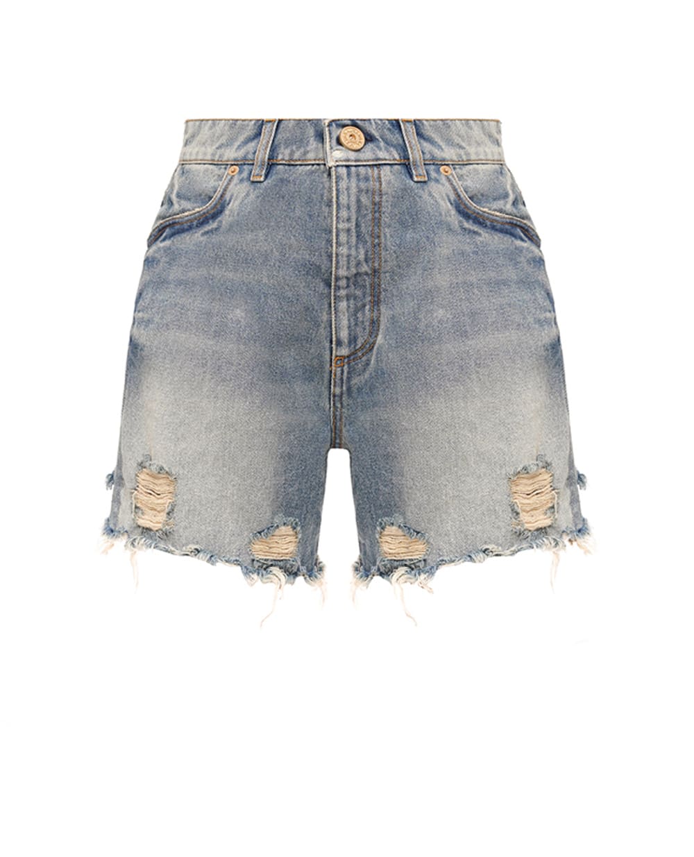 Шорты джинсовые Balmain CF1MA120DE04, голубой цвет • Купить в интернет-магазине Kameron