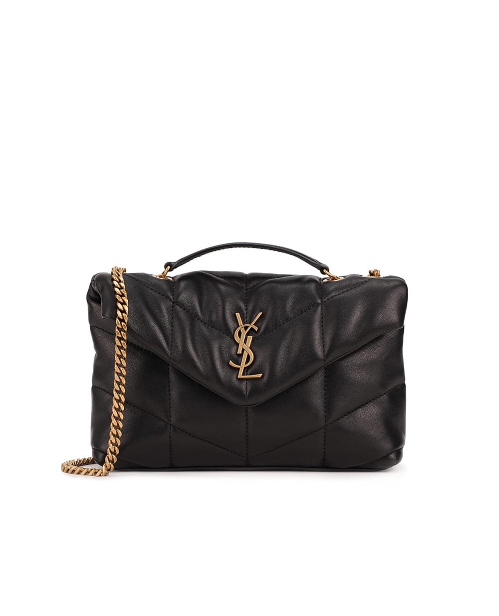 Кожаная сумка Loulou Puffer Toy Saint Laurent 759337-1EL07, черный цвет • Купить в интернет-магазине Kameron