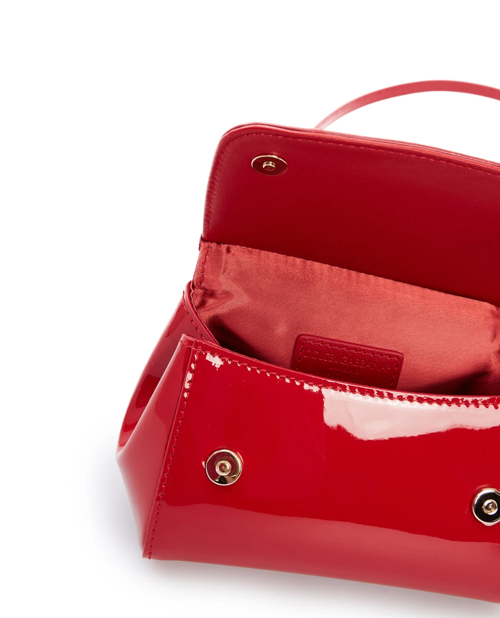 Детская кожаная сумка Sicily Mini Dolce&Gabbana Kids EB0003-A1067, красный цвет • Купить в интернет-магазине Kameron