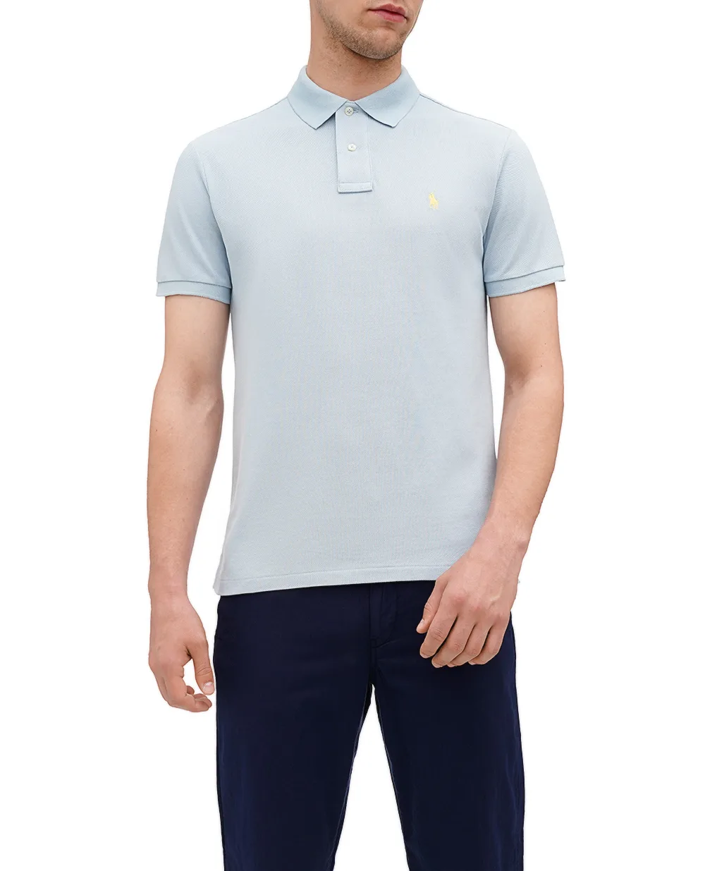 Поло Mesh Polo Ralph Lauren 710680784365, голубой цвет • Купить в интернет-магазине Kameron