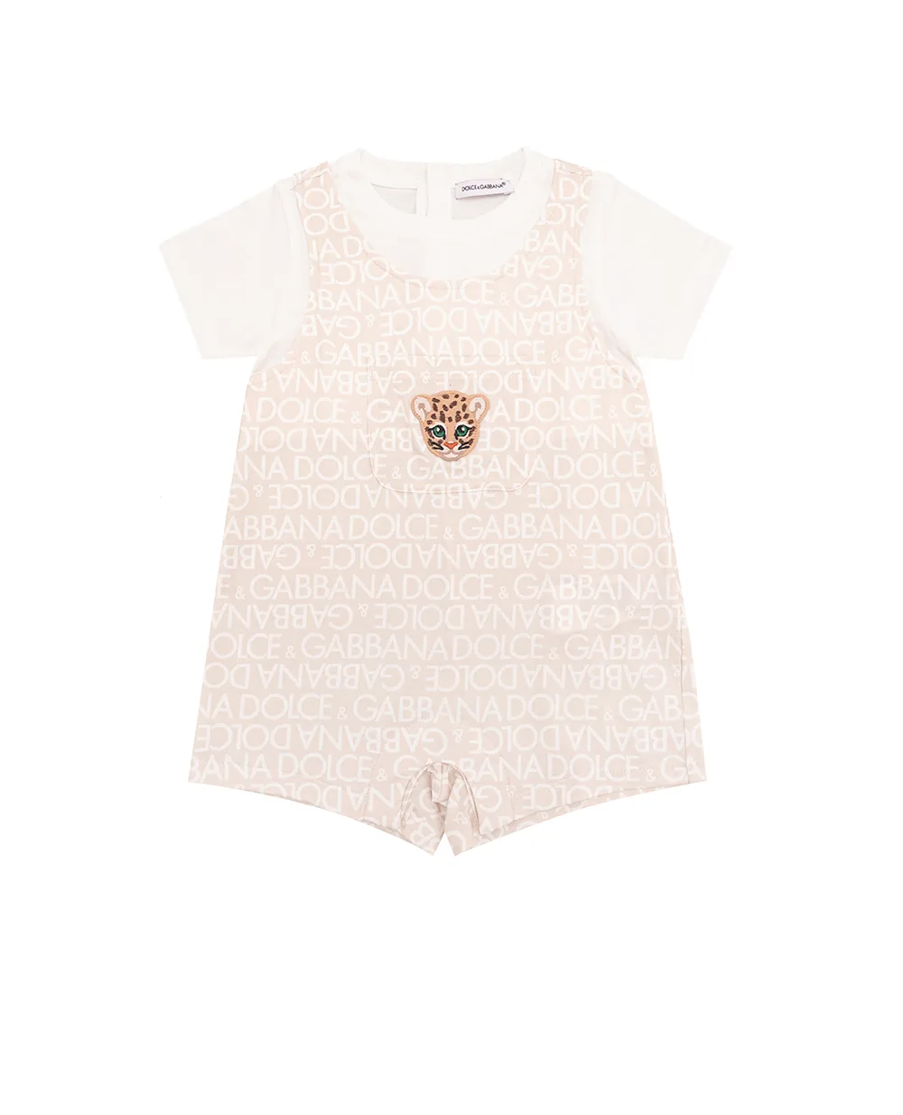 Детский ромпер Dolce&Gabbana Kids L1JO6K-G7L5G, белый цвет • Купить в интернет-магазине Kameron