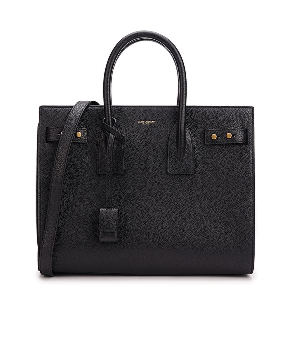 Шкіряна сумка Sac De Jour Small Saint Laurent 717447-DTI0W, чорний колір • Купити в інтернет-магазині Kameron