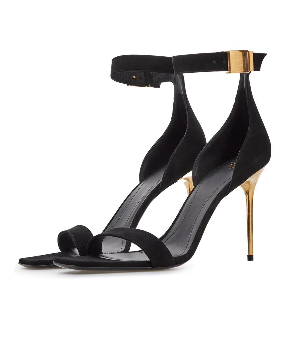 Замшевые босоножки Uma Balmain AN1UH742LCMK, черный цвет • Купить в интернет-магазине Kameron