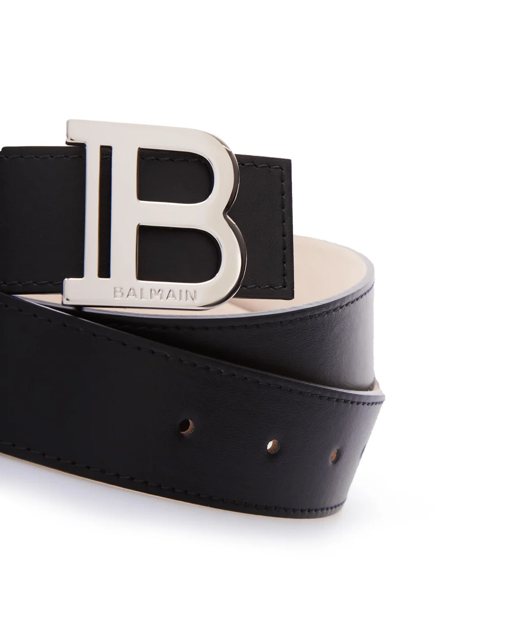 Кожаный ремень Balmain WM1WJ000LVTL, черный цвет • Купить в интернет-магазине Kameron